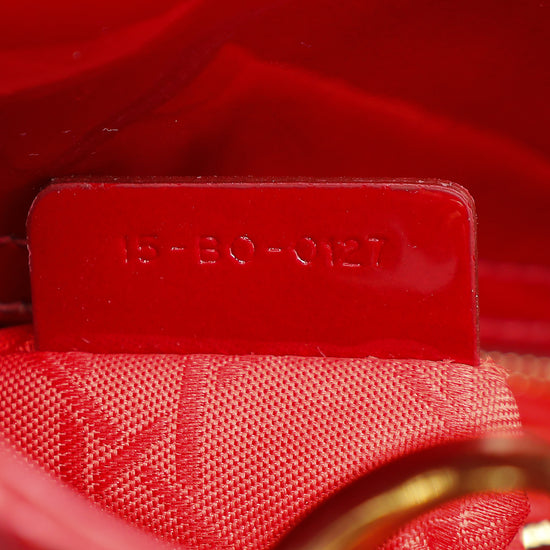 Christian Dior Red Chain Mini Lady Dior Bag