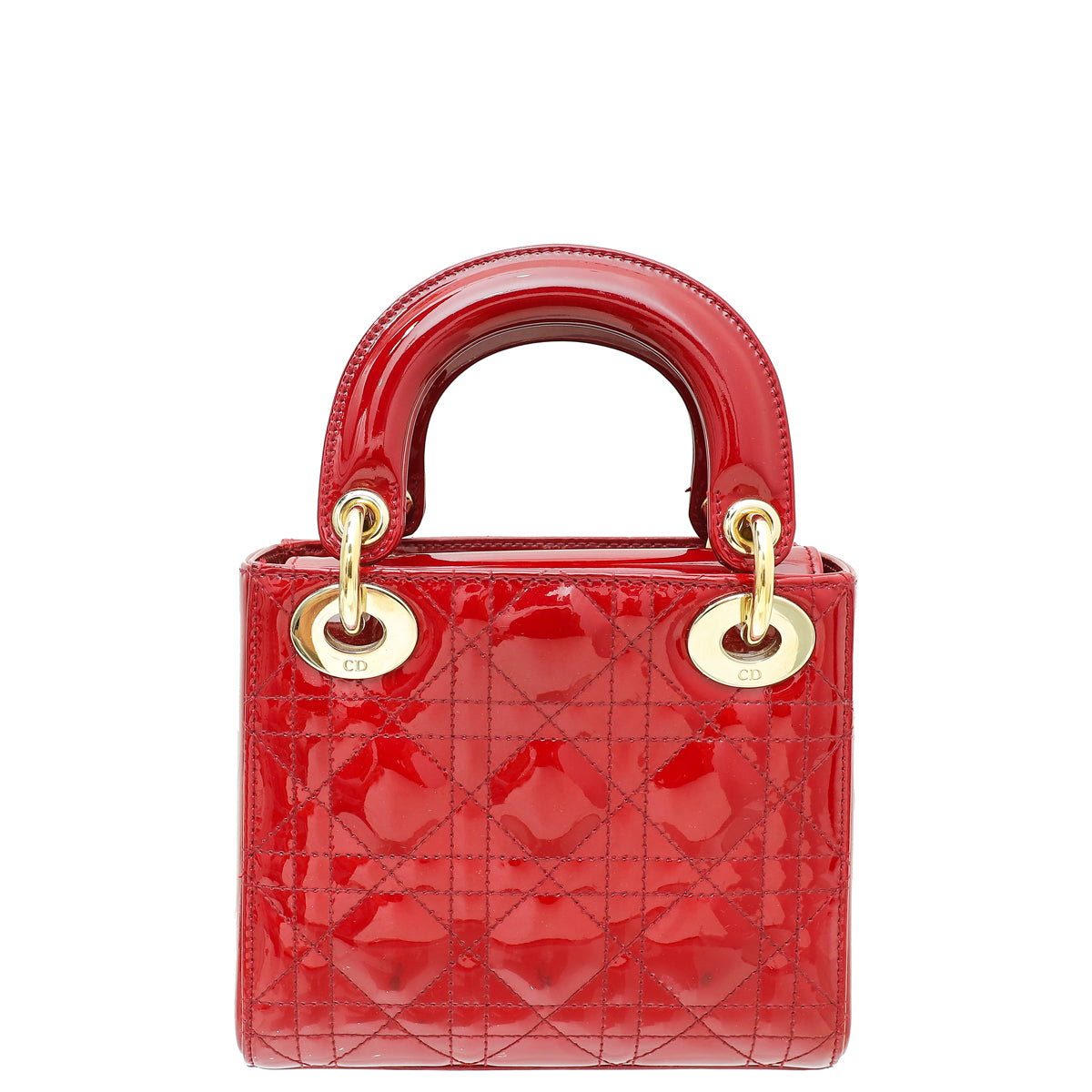Christian Dior Red Chain Mini Lady Dior Bag