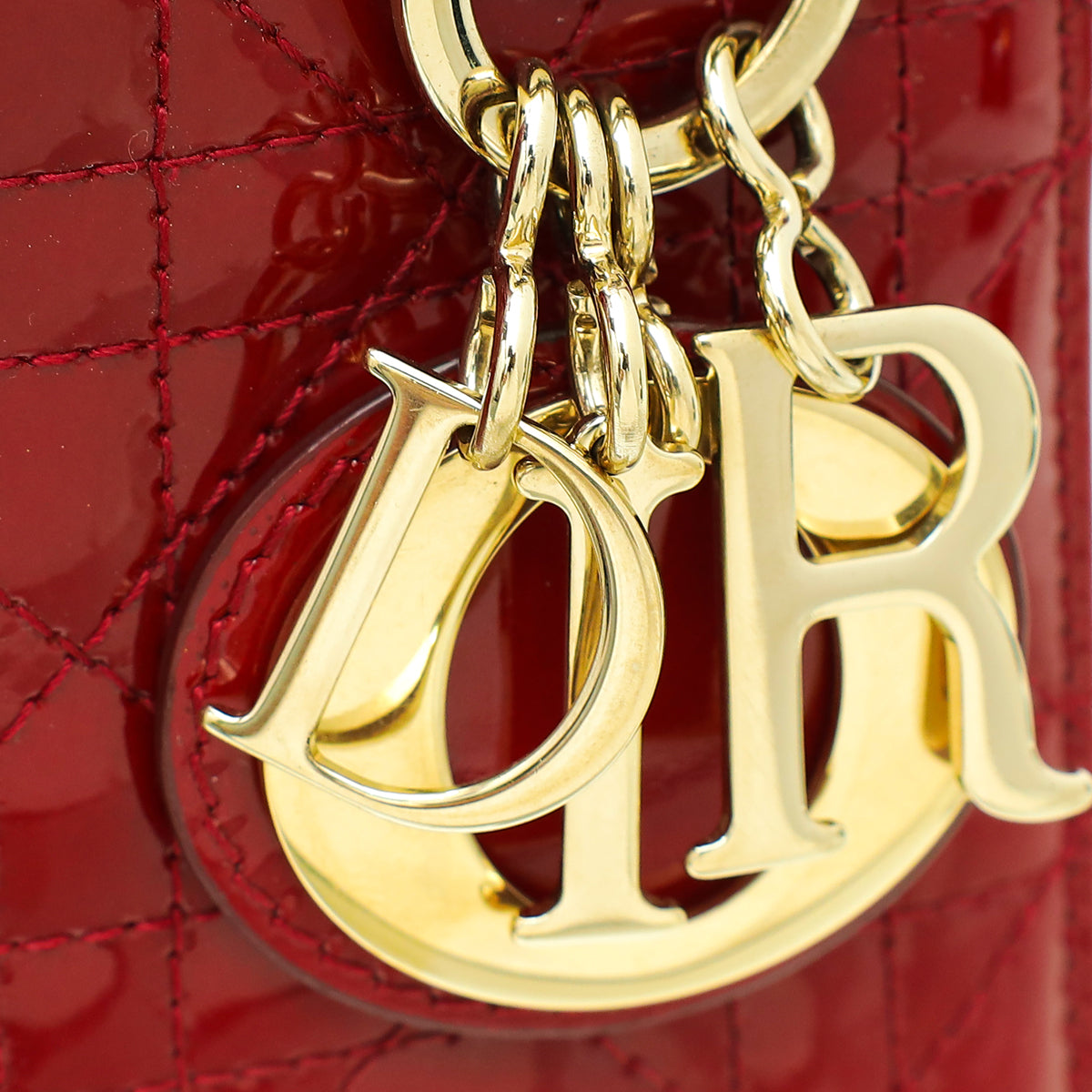 Christian Dior Red Chain Mini Lady Dior Bag