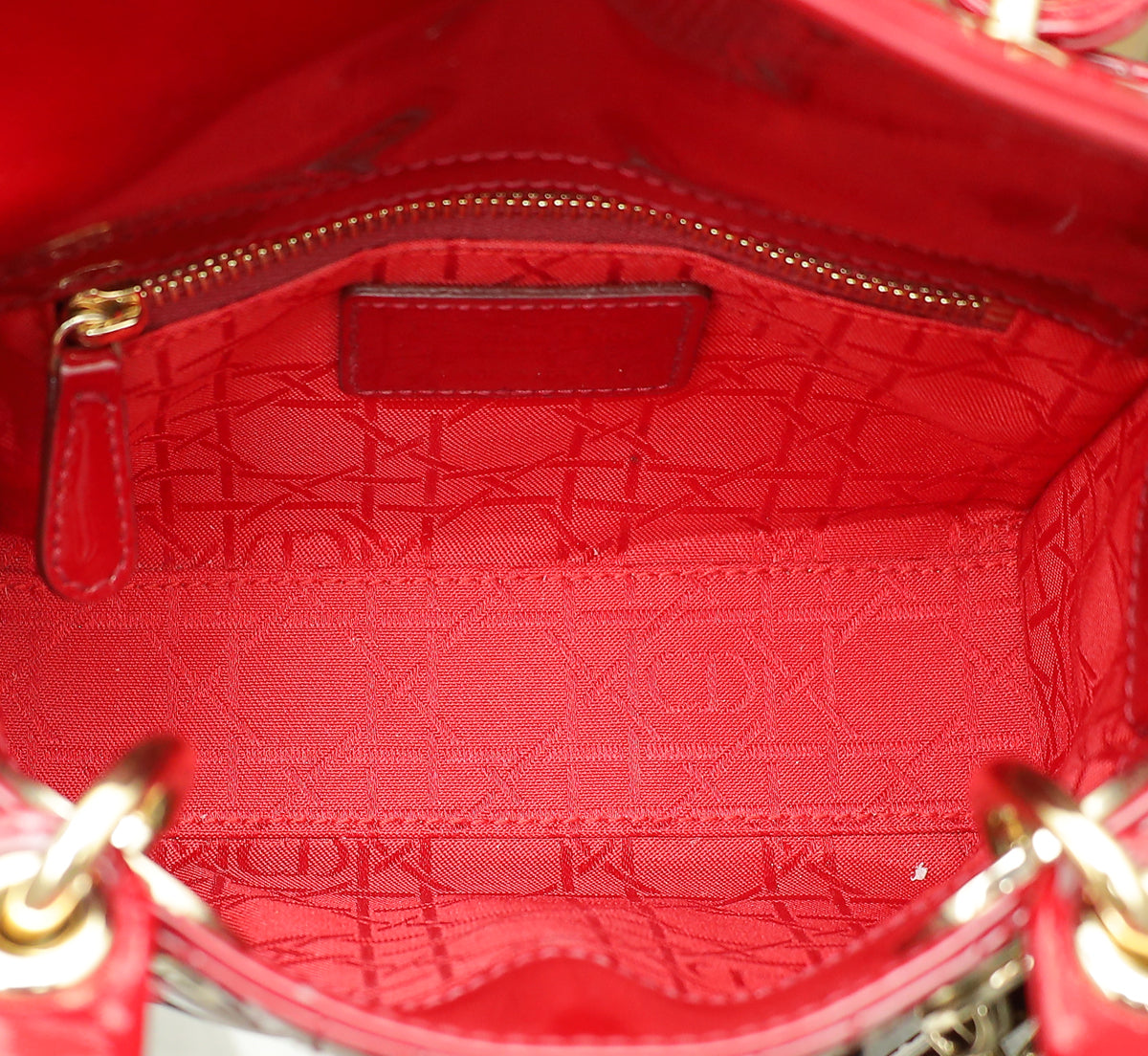 Christian Dior Red Chain Mini Lady Dior Bag