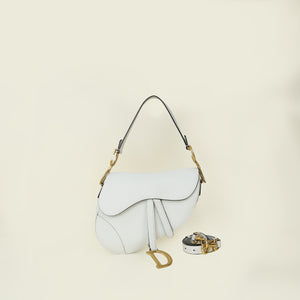 Christian Dior Latte Saddle Medium Bag w/ Strap