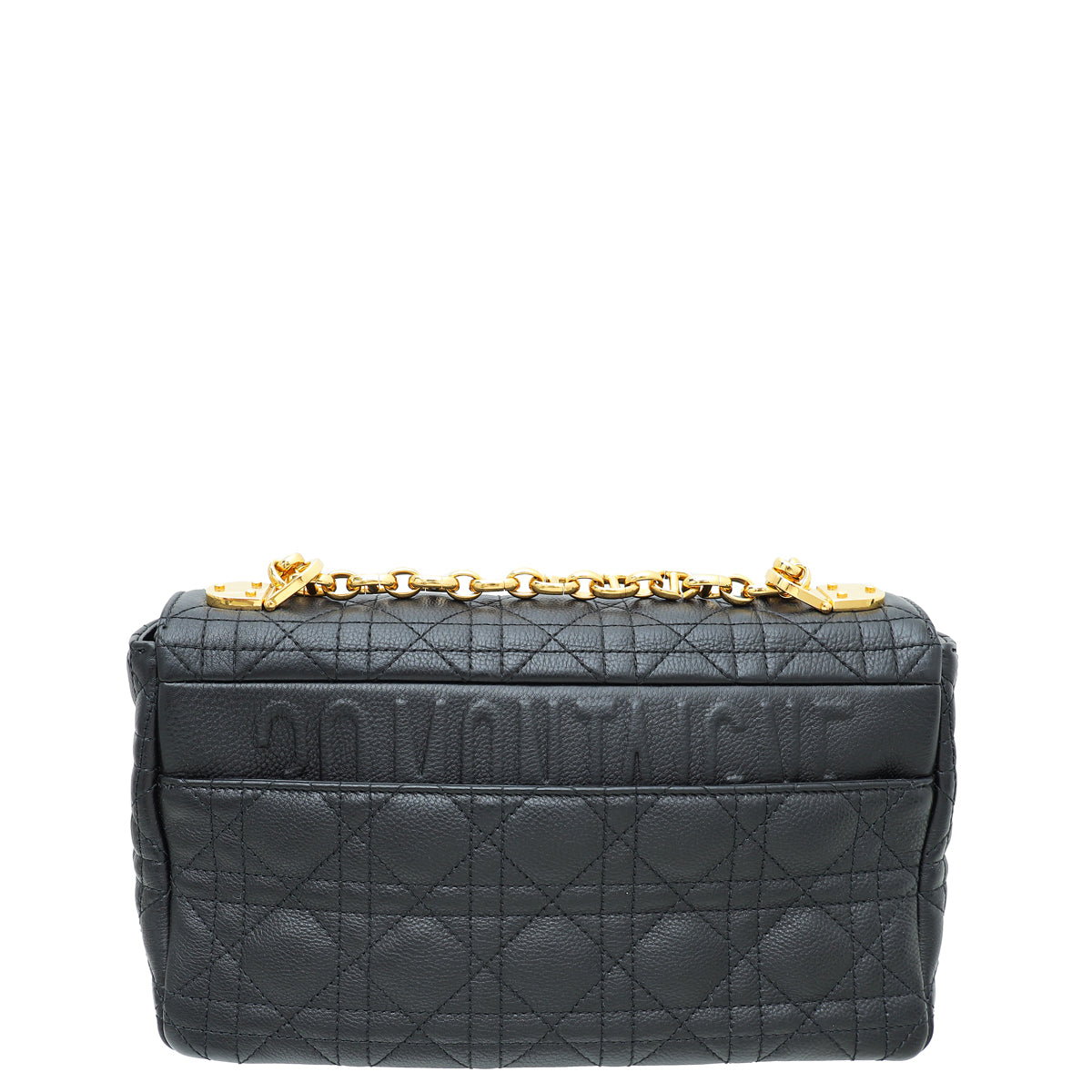 Christian Dior Black Caro Quilted Macrocannage Medium Bag-Christian Dior-THE CLOSET
