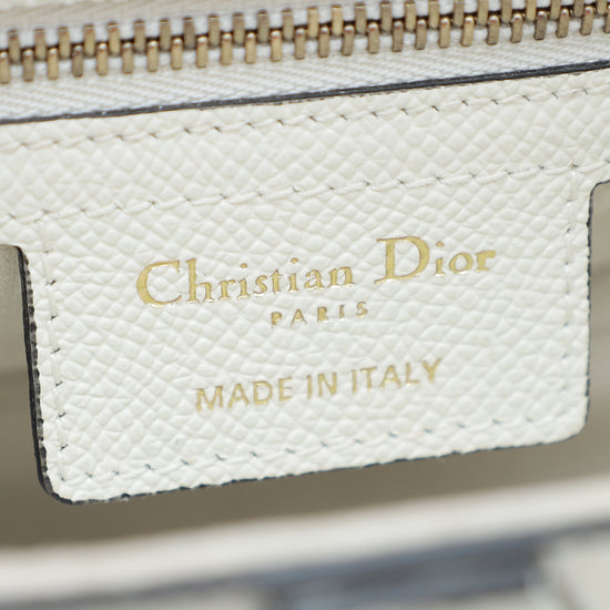 Christian Dior White Saddle Medium Bag