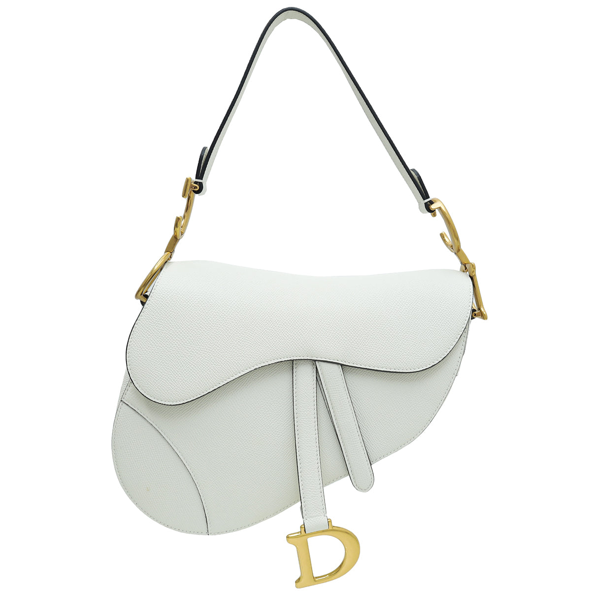 Christian Dior White Saddle Medium Bag