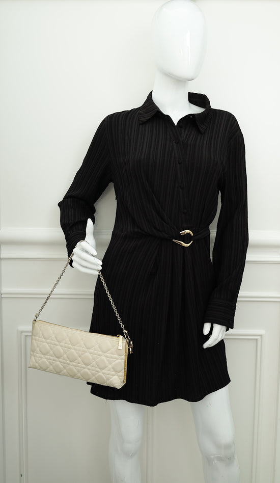 Christian Dior Dusty Ivory New Line Cannage Dior Club Bag-Christian Dior-THE CLOSET