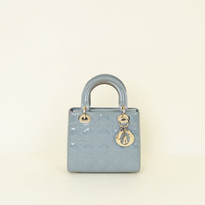 Christian Dior Stone Blue Lady Dior Small Bag