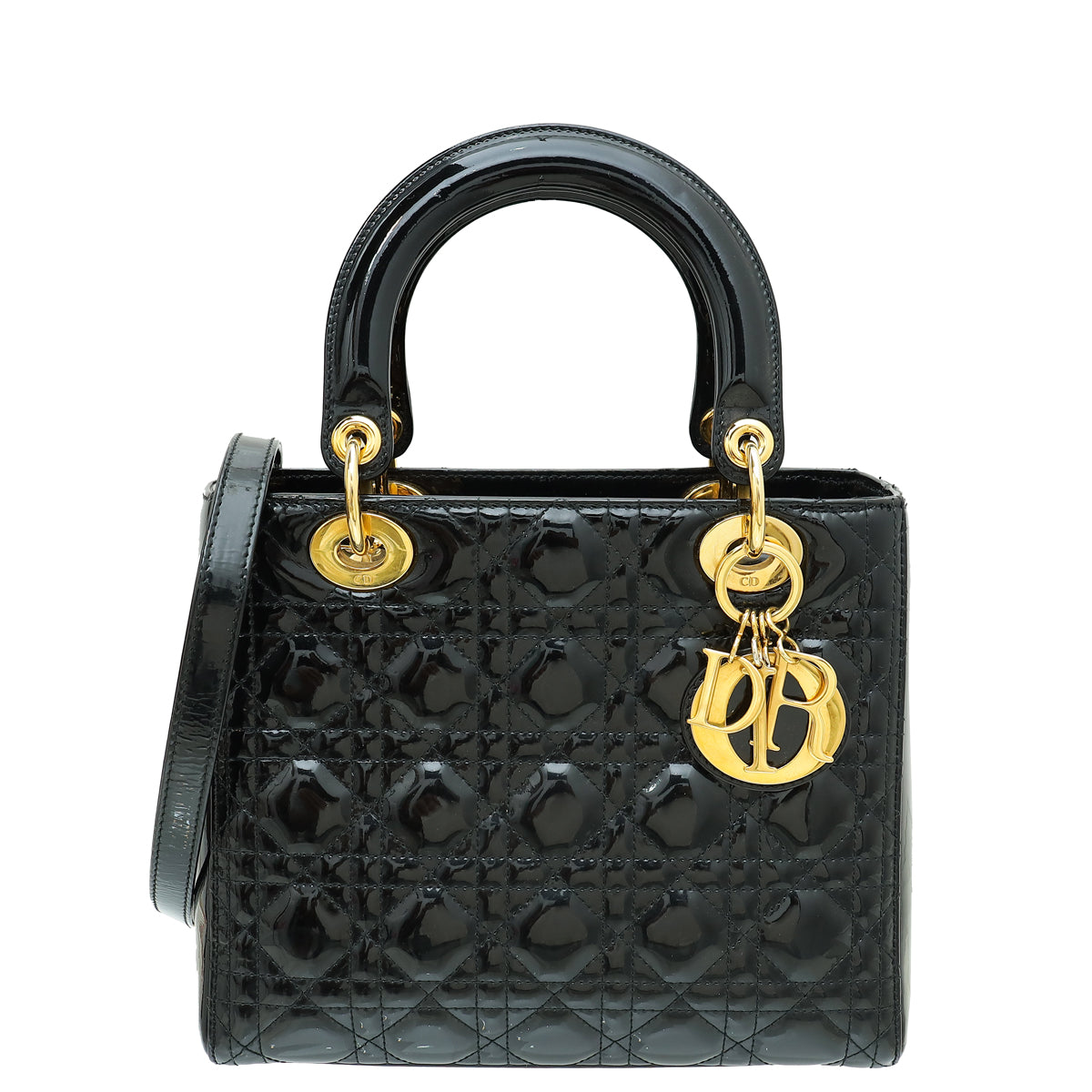 Christian Dior Black Lady Dior Medium Bag-Christian Dior-THE CLOSET