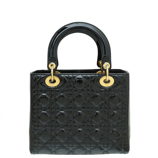 Christian Dior Black Lady Dior Medium Bag