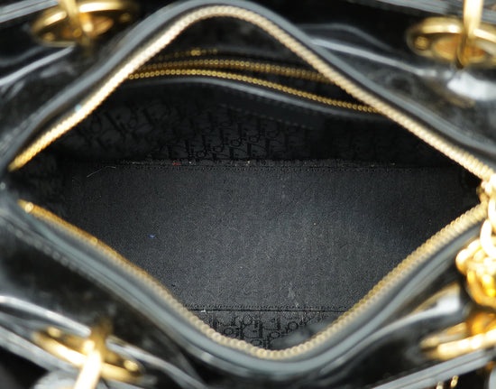 Christian Dior Black Lady Dior Medium Bag