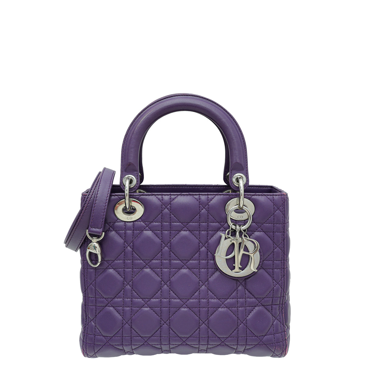 Christian Dior Violet Lady Dior Medium Bag-Christian Dior-THE CLOSET