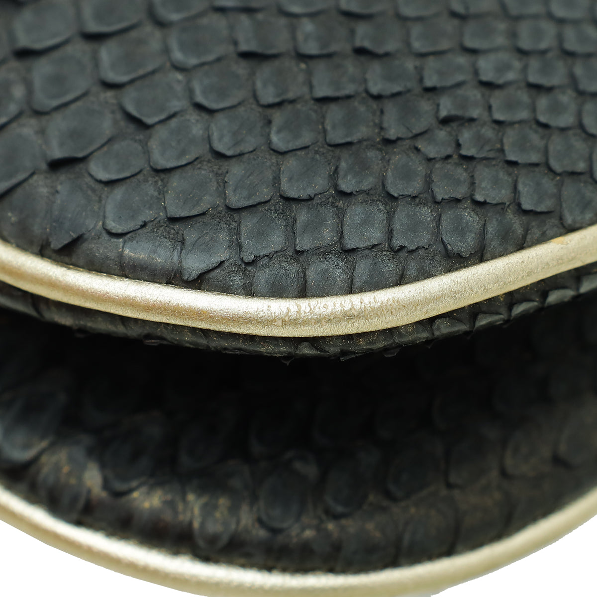 Christian Dior Black Python Saddle Mini Pouch