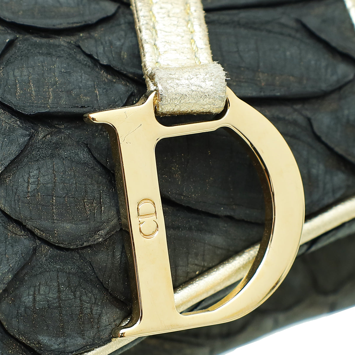 Christian Dior Black Python Saddle Mini Pouch – THE CLOSET