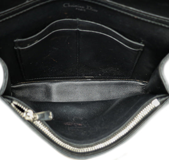 Christian Dior Black Diorama Wallet On Chain