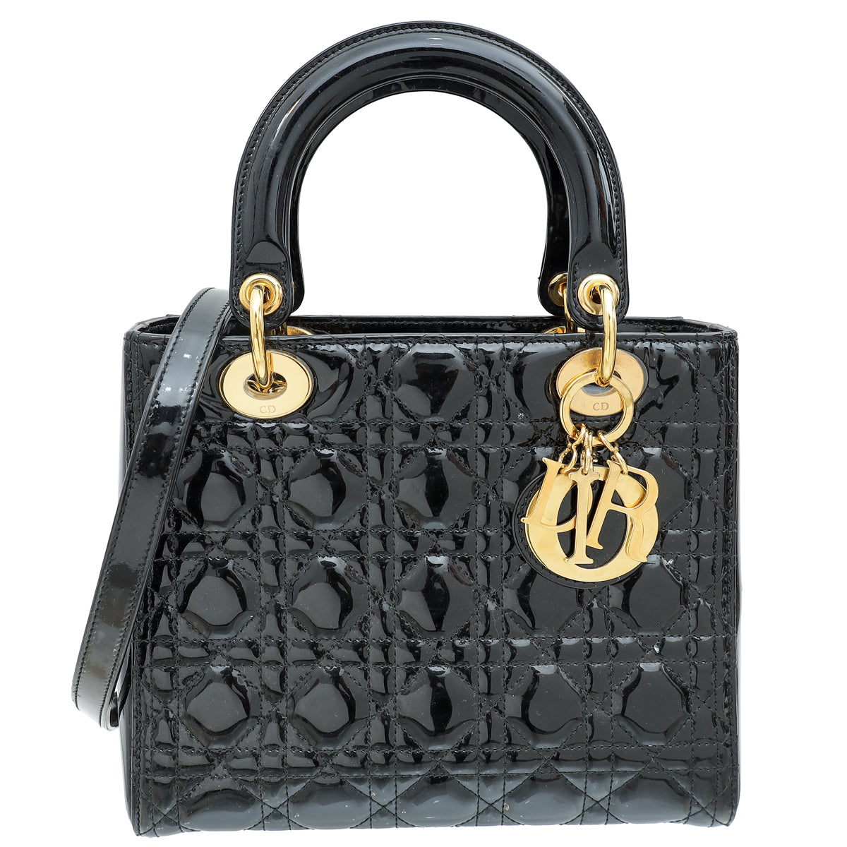 Christian Dior Black Lady Dior Medium Bag-Christian Dior-THE CLOSET