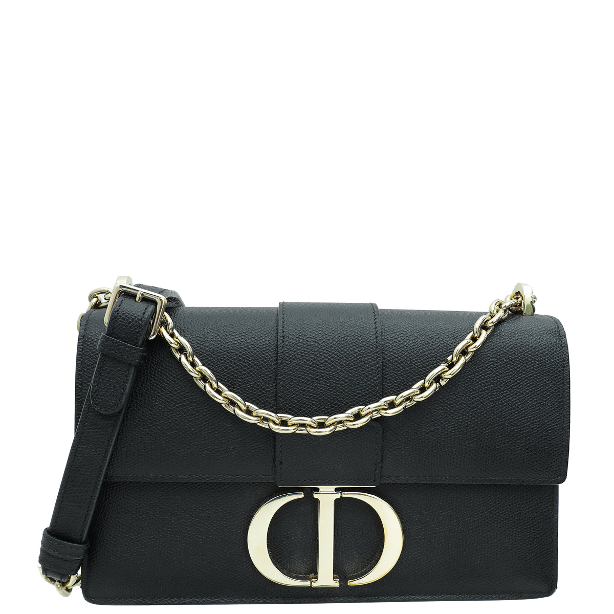 Christian Dior Black 30 Montaigne Shoulder Bag