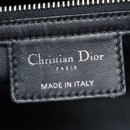 Christian Dior Bicolor Micro Cannage Mesh Patches Lady Dior Medium Bag
