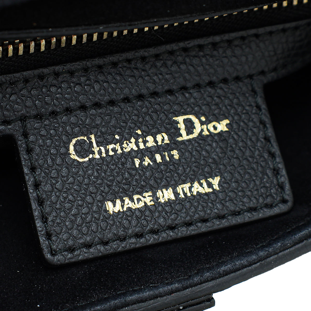 Christian Dior Black Saddle Medium Bag