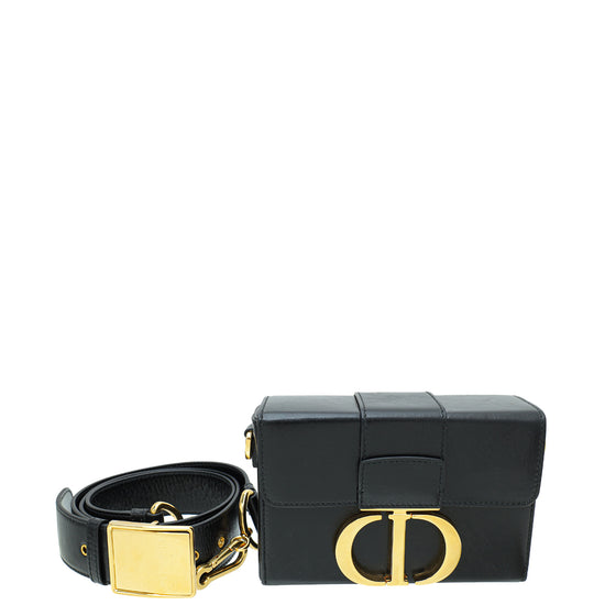 Dior Black Patent Leather 30 Montaigne Chain Clutch Dior | The Luxury Closet