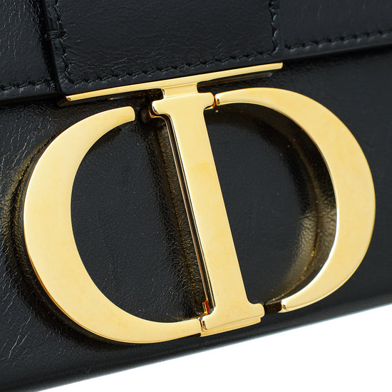 Christian Dior Black 30 Montaigne Box Shoulder Bag