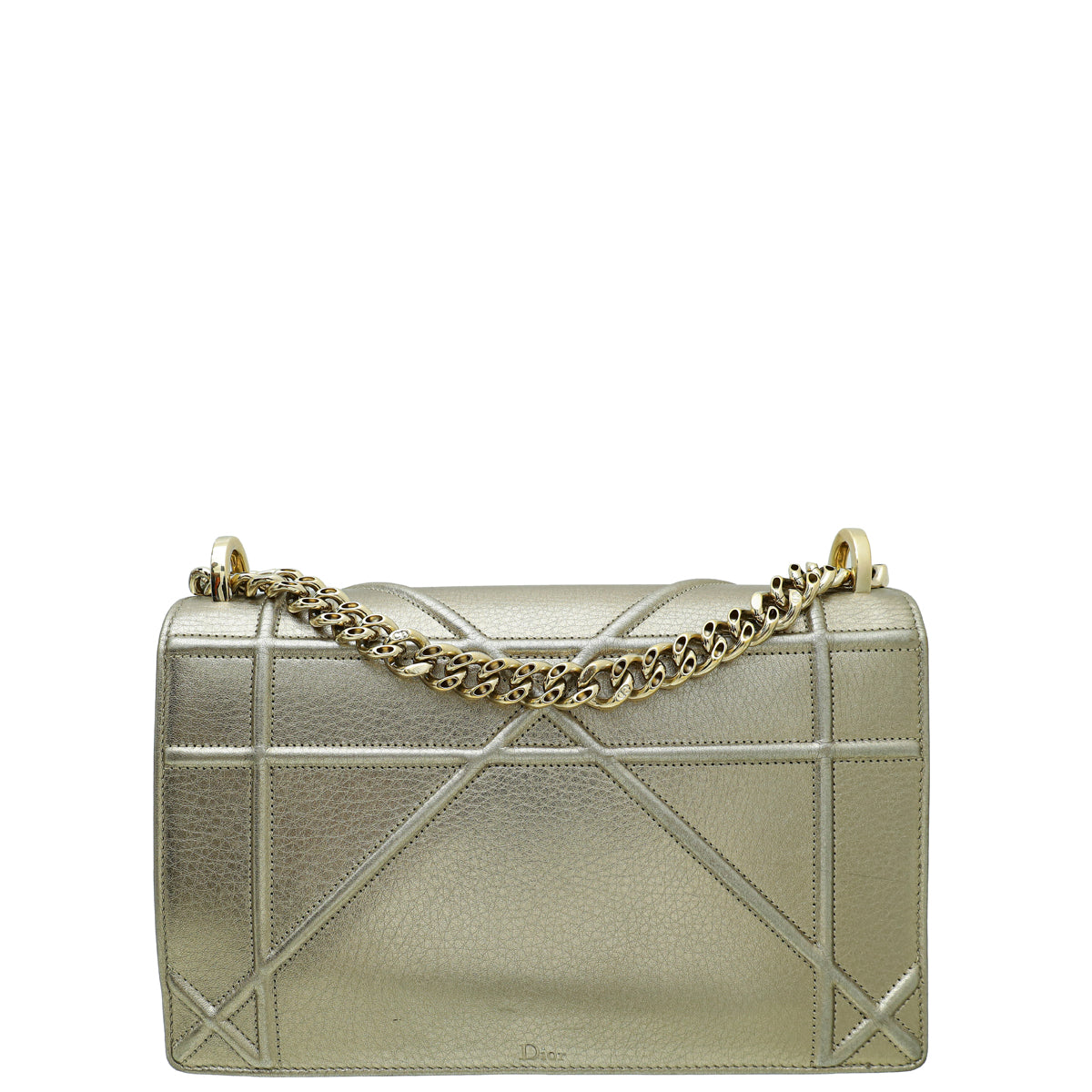 Christian Dior Metallic Champagne Diorama Medium Bag-Christian Dior-THE CLOSET