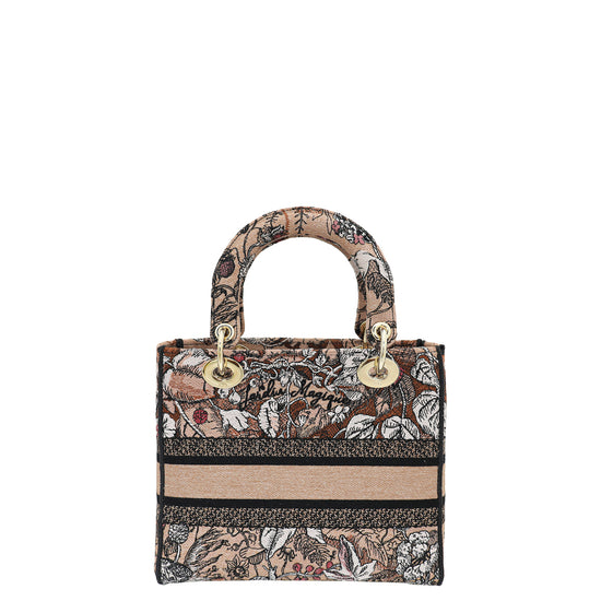 Christian Dior's lady D bag with pink embroidery Jardin Magique