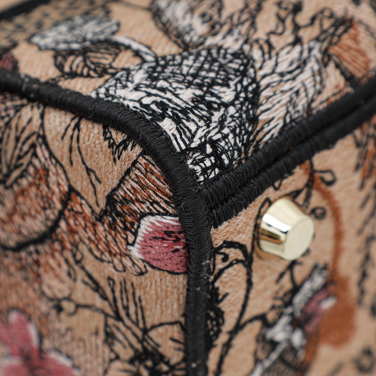 Christian Dior Powder Pink Lady D-Lite Jardin Magique Embroidery Medium Bag
