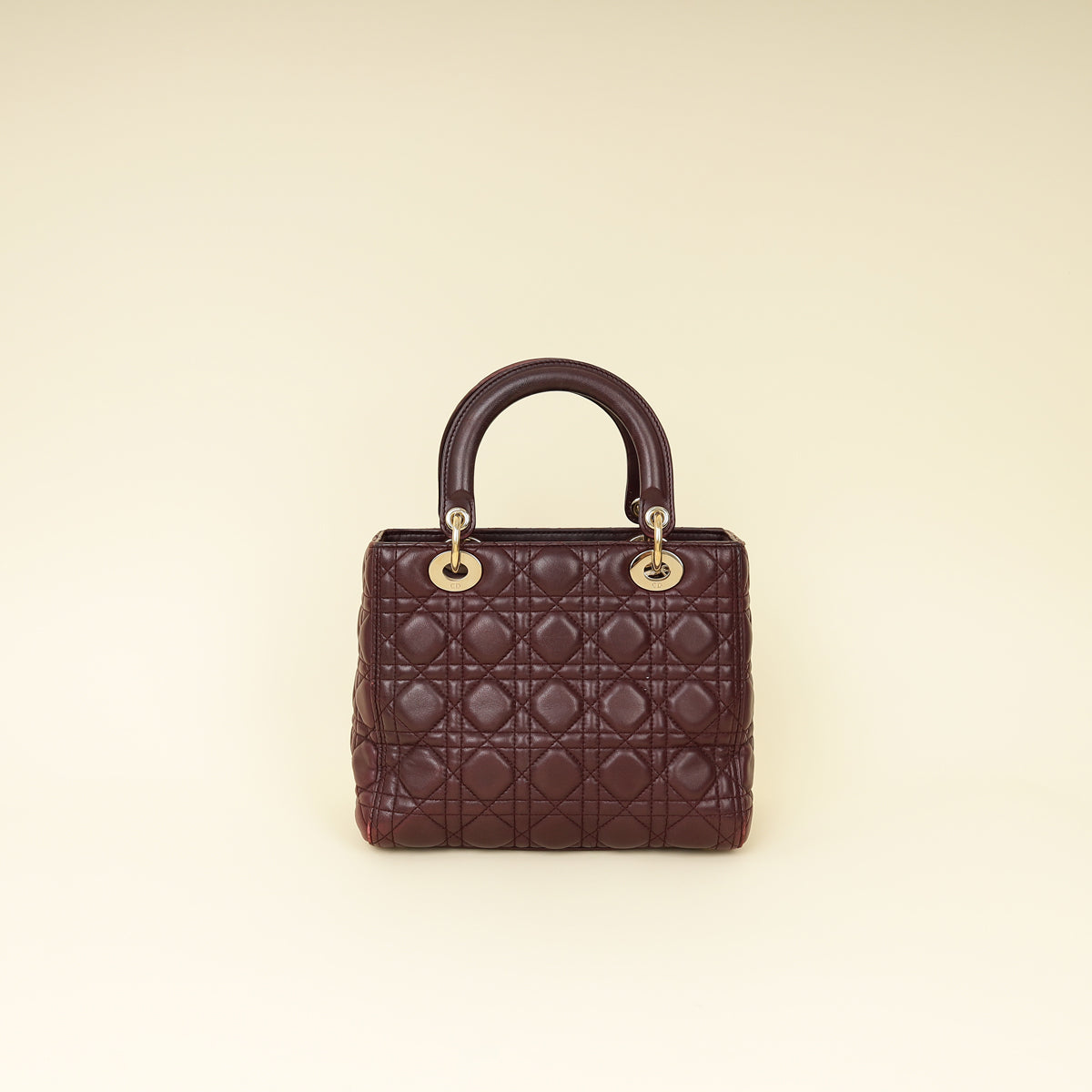 Christian Dior Burgundy Lady Dior Medium Bag-Christian Dior-THE CLOSET