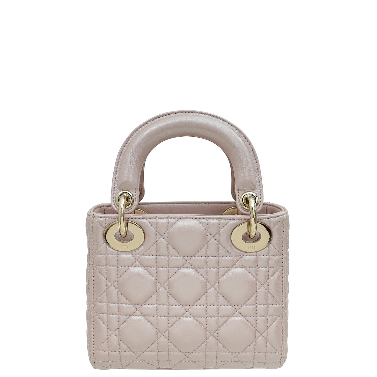 Christian Dior Metallic Pearly Pink Cannage Mini Chain Lady Dior Bag-Christian Dior-THE CLOSET