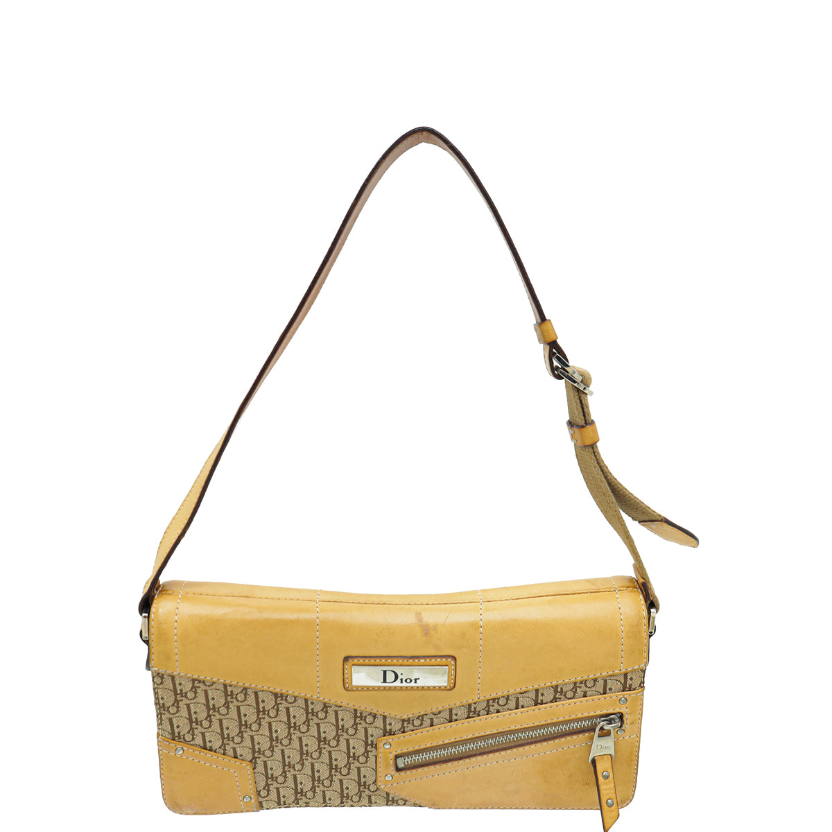 Christian Dior Bicolor Diorissimo Small Shoulder Bag-Dolce & Gabbana-THE CLOSET