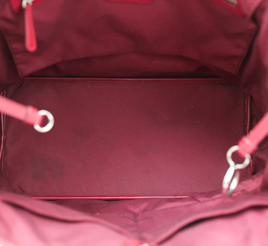 Christian Dior Red Nylon Panarea Tote Bag