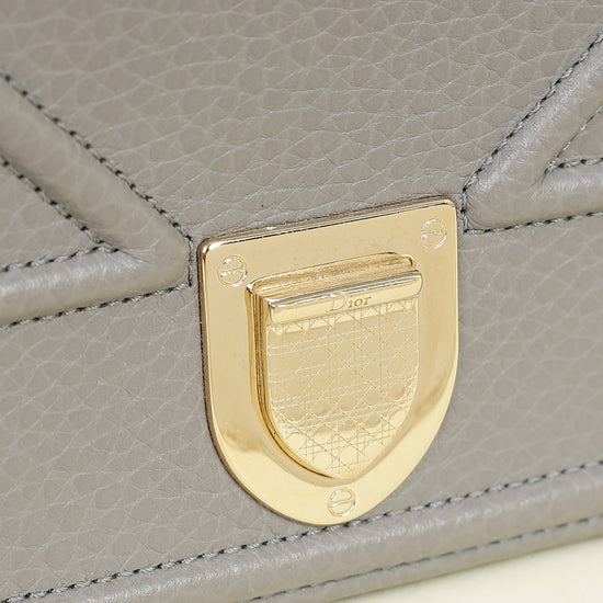 Christian Dior Grey Diorama Chain Wallet