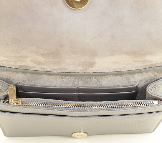Christian Dior Grey Diorama Chain Wallet