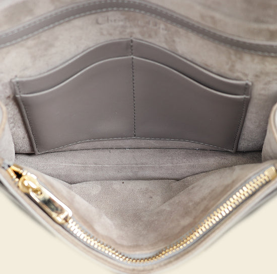 Christian Dior Grey Diorama Chain Wallet