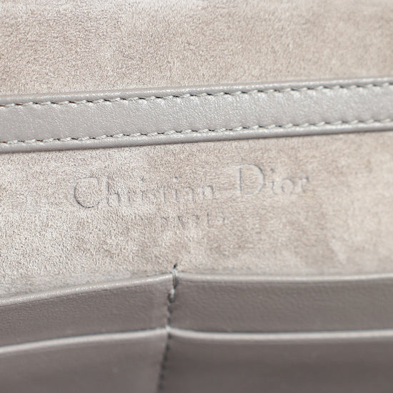 Christian Dior Grey Diorama Chain Wallet