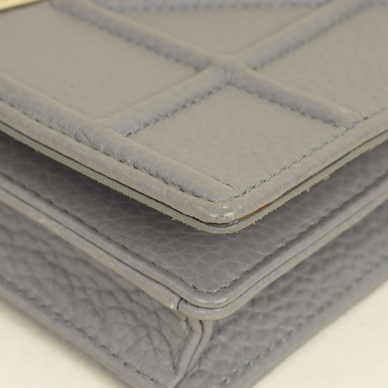 Christian Dior Grey Diorama Chain Wallet