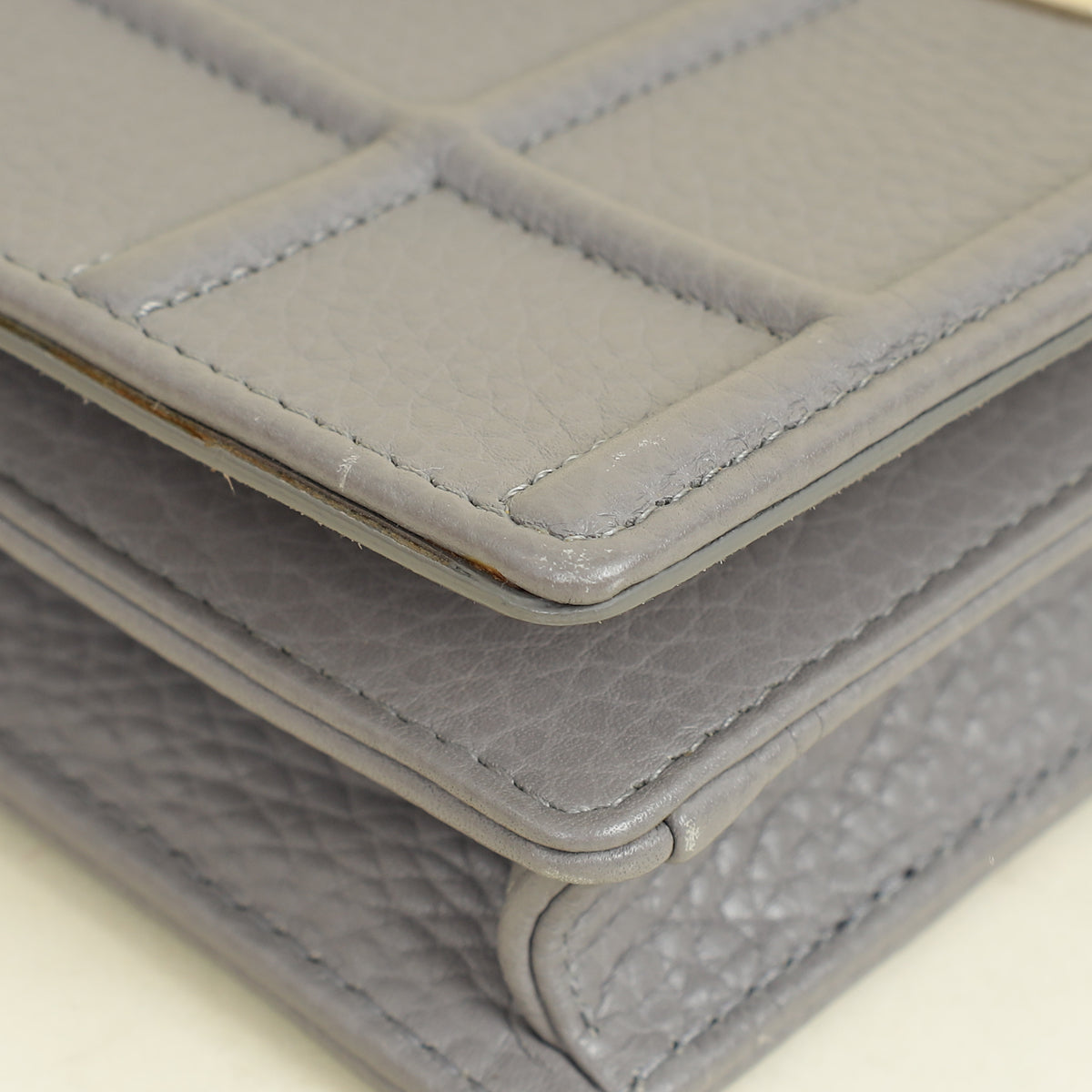 Christian Dior Grey Diorama Chain Wallet