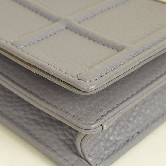 Christian Dior Grey Diorama Chain Wallet