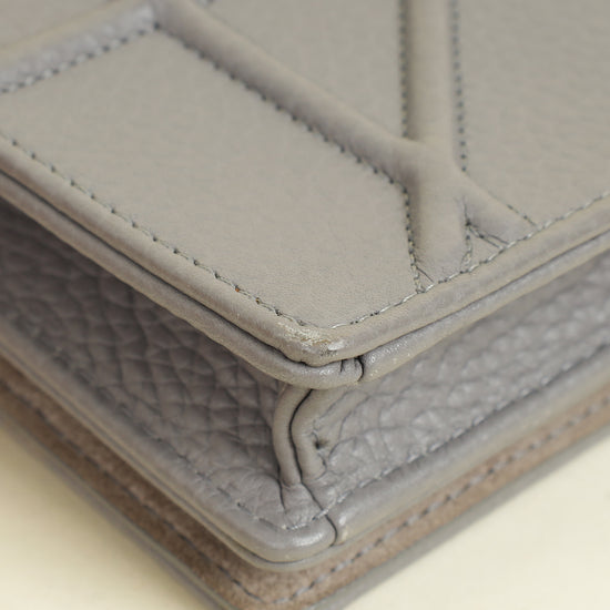 Christian Dior Grey Diorama Chain Wallet
