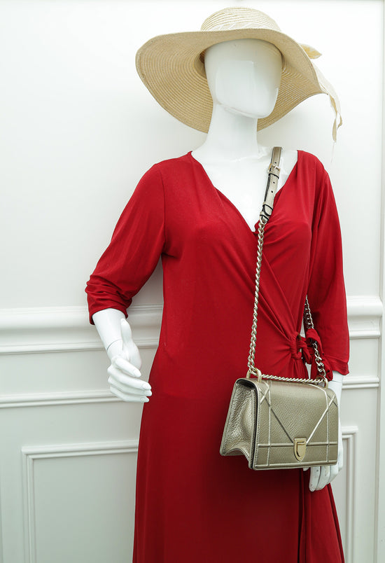 CHRISTIAN DIOR DIORAMA METALLIC PINK SMALL BAG – Caroline's Fashion Luxuries