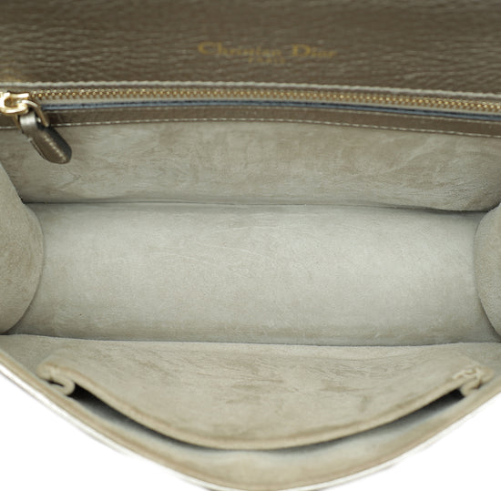 Christian Dior Metallic Champagne Diorama Small Shoulder Bag
