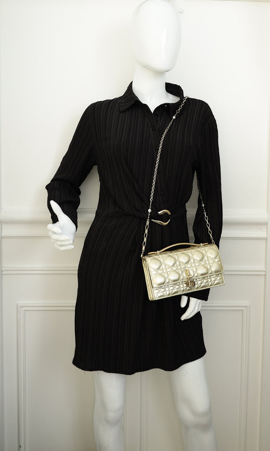 Christian Dior Metallic Gold My Dior Mini Bag