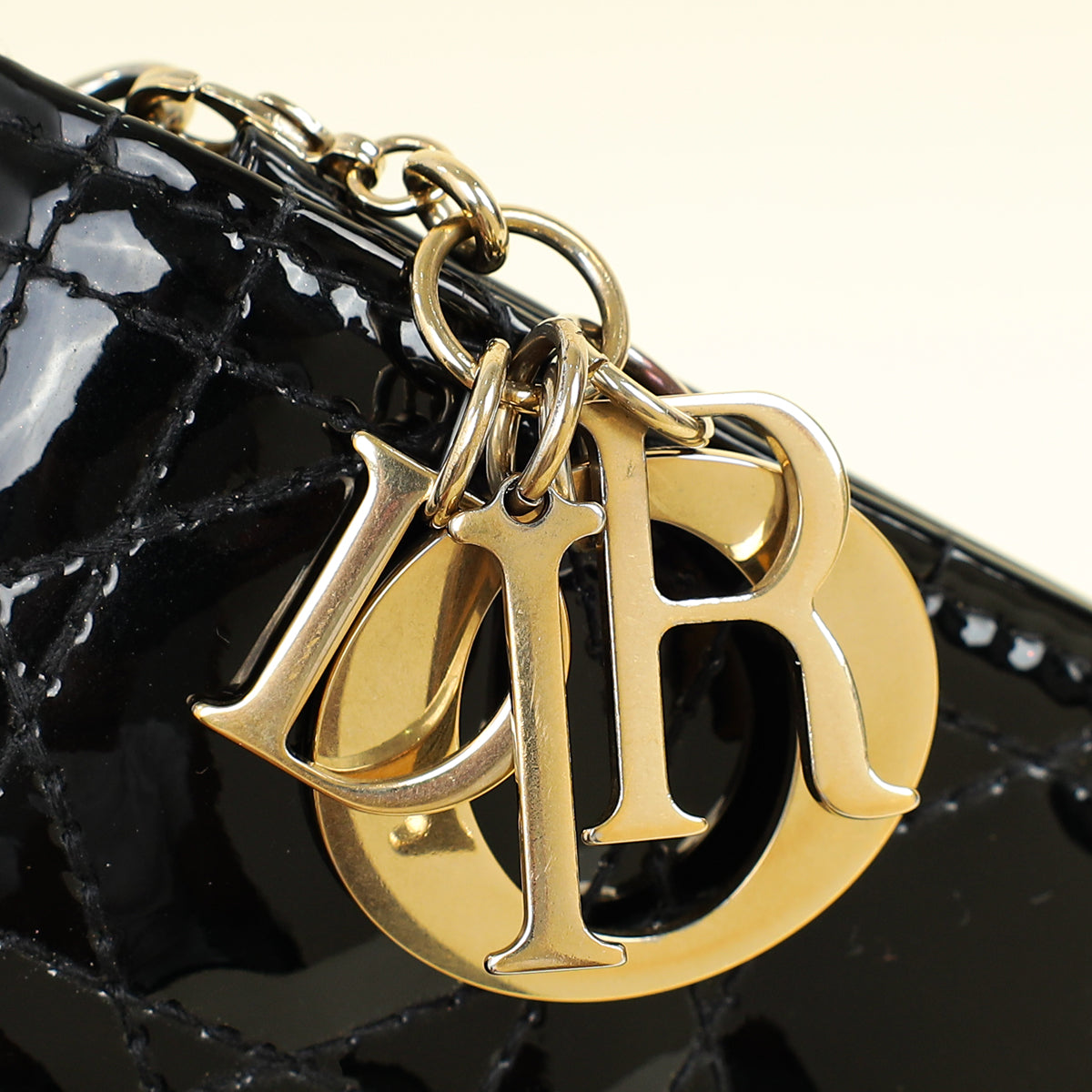 Christian Dior Black Lady Dior Chain Pouch Clutch