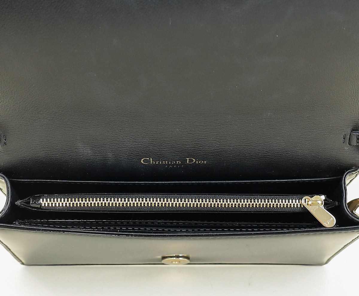 Christian Dior Black Lady Dior Chain Pouch Clutch