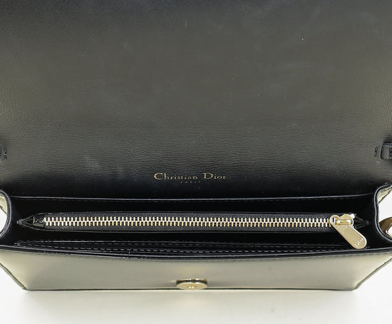 Christian Dior Black Lady Dior Chain Pouch Clutch