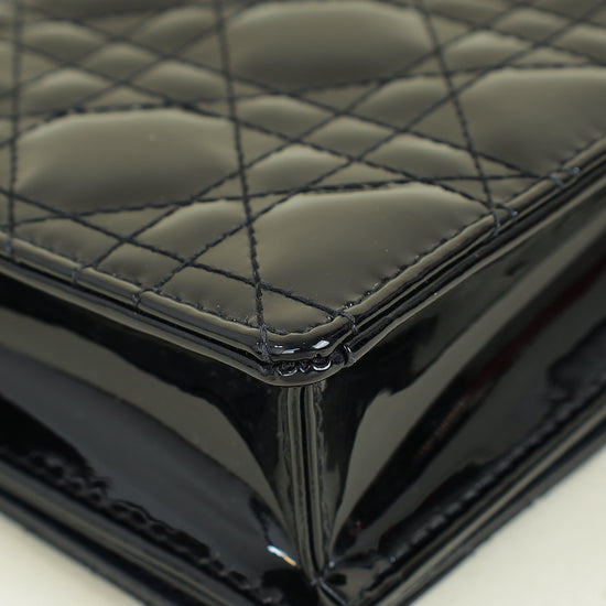 Christian Dior Black Lady Dior Chain Pouch Clutch