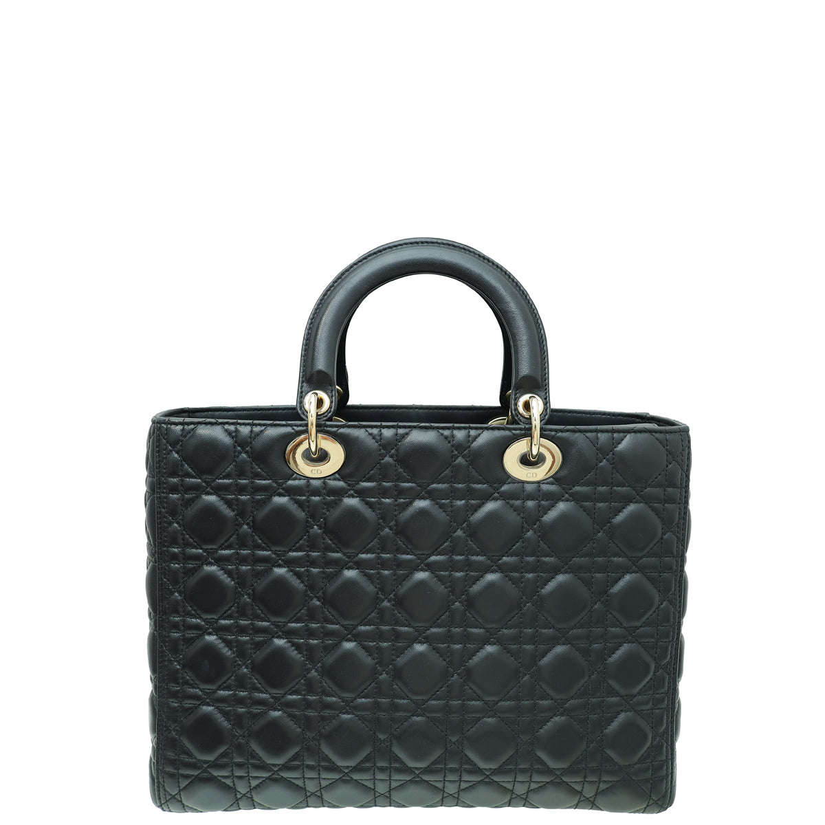 Christian Dior Black Flap Lady Dior Large Bag