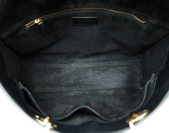 Christian Dior Black Flap Lady Dior Large Bag