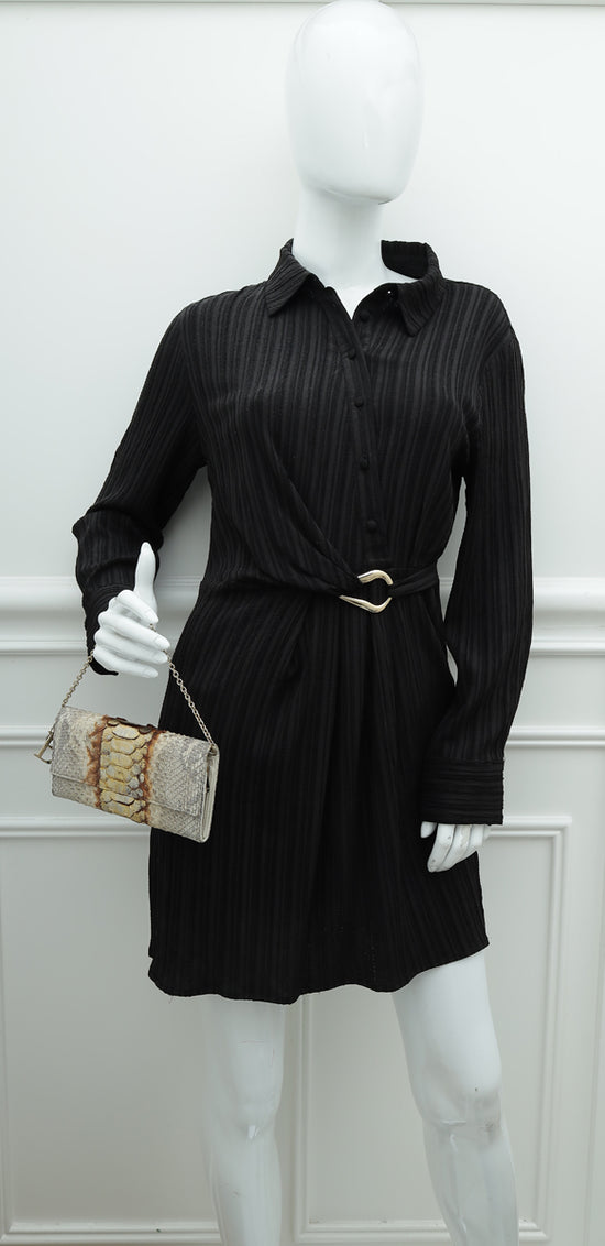 Christian Dior Bicolor Python Lady Dior Chain Wallet-Christian Dior-THE CLOSET