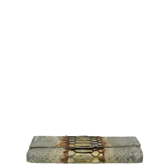 Christian Dior Bicolor Python Lady Dior Chain Wallet-Christian Dior-THE CLOSET