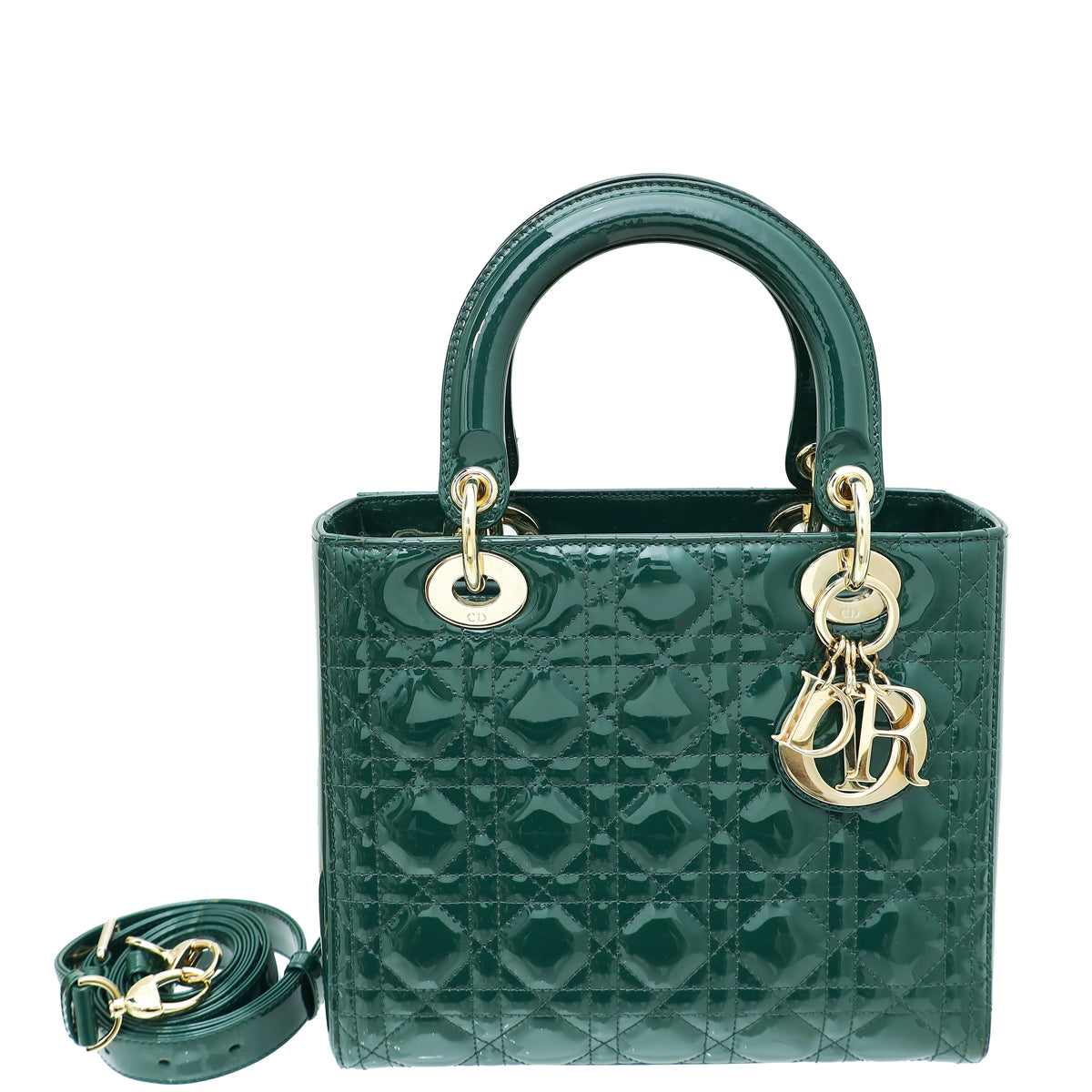 Christian Dior Green Lady Dior Medium Bag-Christian Dior-THE CLOSET